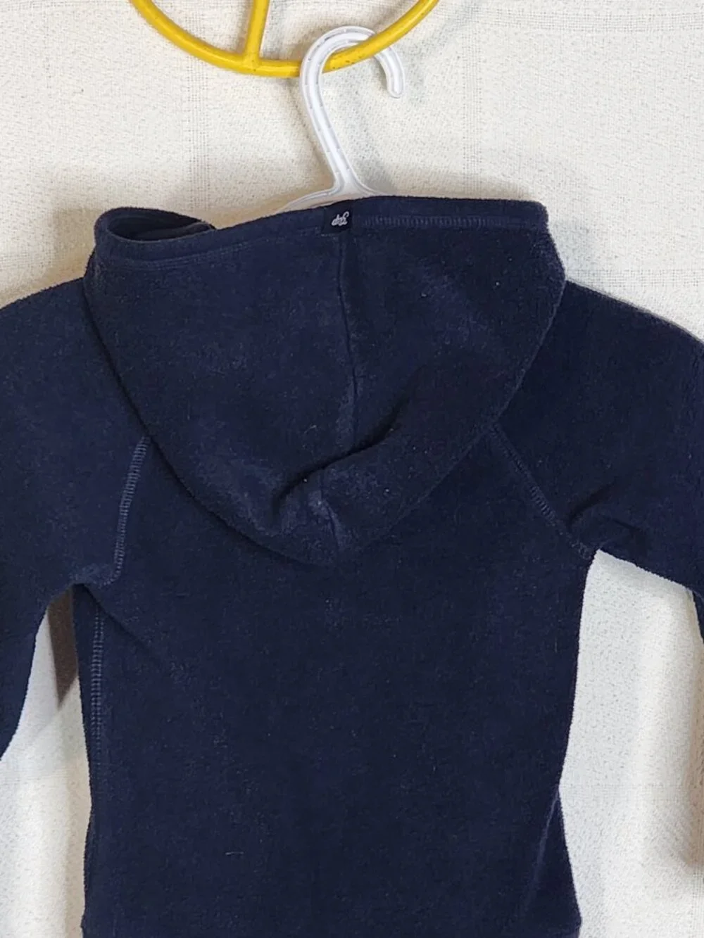 Baby Gap Vtg Navy Fleece Pink Silver Logo Embroidered Snowflakes Hoodie Size 5T